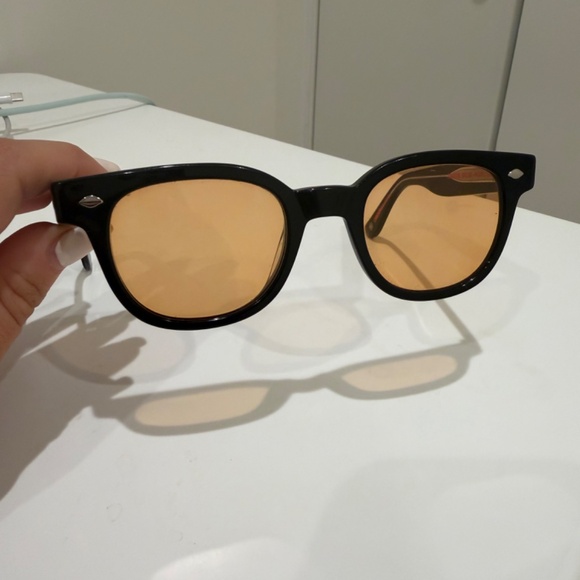 Garrett Leight California Canter Sunglasses – Black with Custom Orange Lenses - Picture 4 of 8